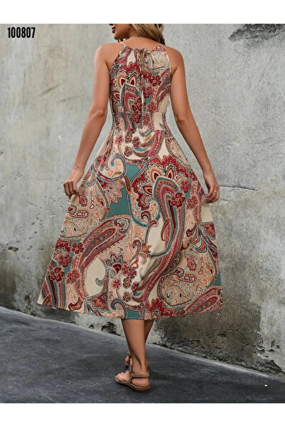 JANES Women's Ethnic Pattern Summer Dress