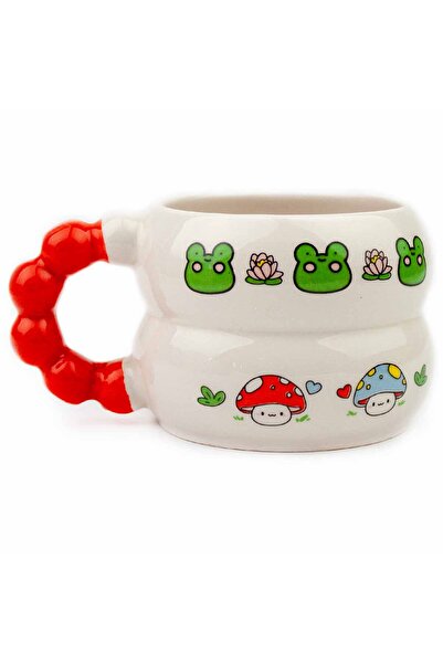 PALTO TASARIM كوب هارموني لامع مصنوع يدويًا بطبعة ضفدع - كوب هدية مصنوع يدويًا