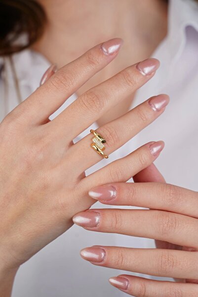 Arpaş Güzide 14 Ayar Altın Taşlı Sarılan Yüzük