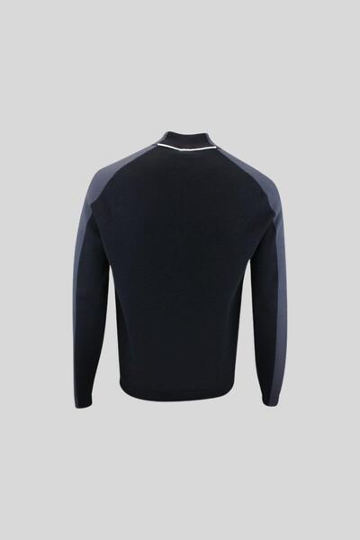 BOSS Kısa Fermuarlı Erkek Kazak Siyah