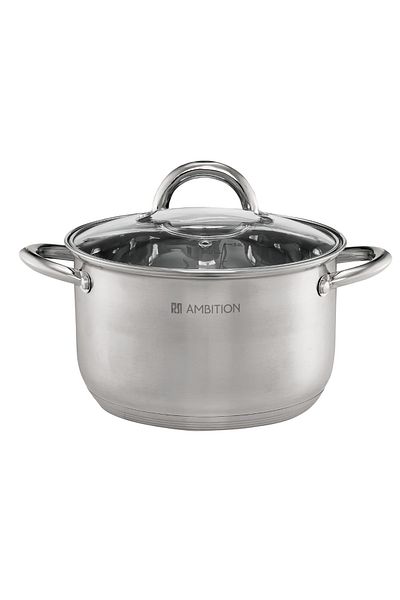 Ambition Stainless steel pot with lid 22cm, 4.8L, Solar