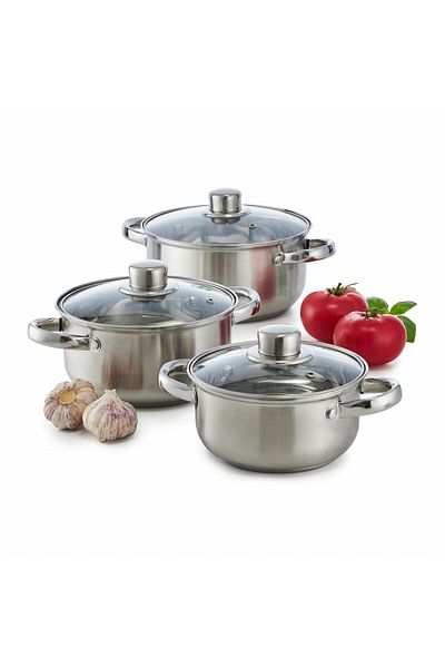 Domotti Stainless steel pot set, 6 pieces, Tully