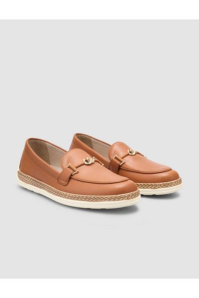 Cabani 100% Genuine Leather Tan Women's Loafer