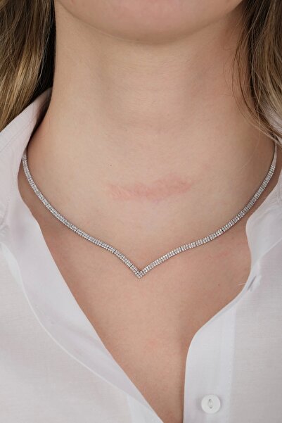 Güzide Kuyumcu 14 Ayar Beyaz Altın Su Yolu Set