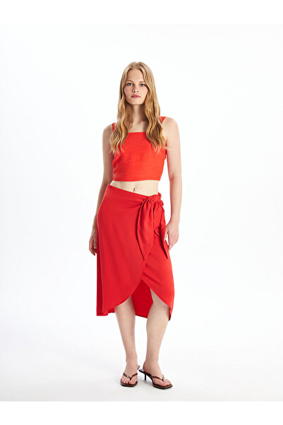 LC Waikiki Nevavm Women's Slim Fit Straight Skirt with a Difference