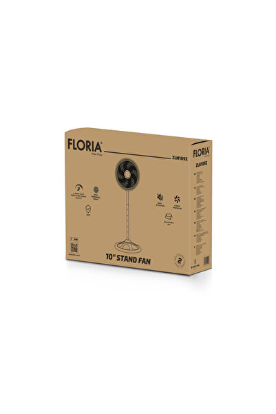 Floria Stojanový ventilátor ZLN1092, Nastavitelná výška, Výkon 55 W, 3 rychlostní stupně, Oscilační, 2500 ot./min.