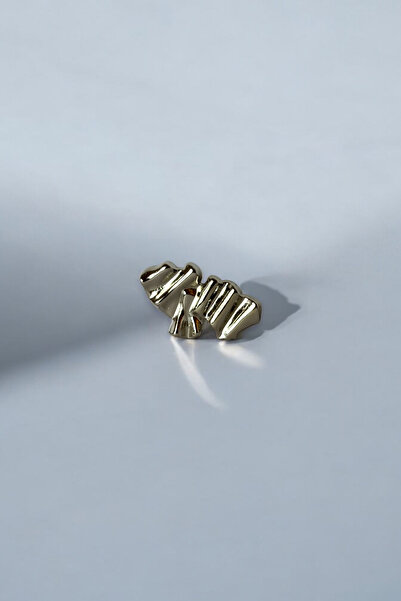 Trend aksesuar Metal Asimetrik Dalga Dokulu Broş