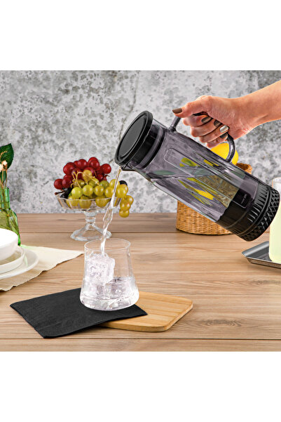 LUCES DESİGN 2 Adet Akrilik Modern Sürati,Kristal Detoks Sürahi