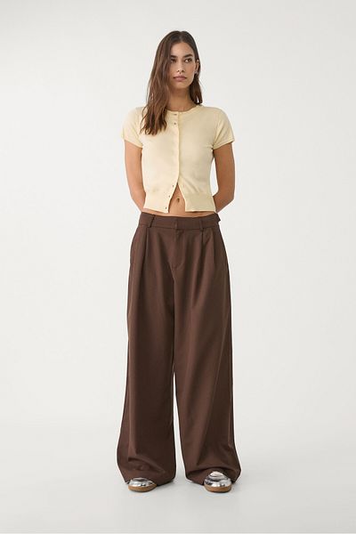 Stradivarius Super wide-leg adjustable trousers