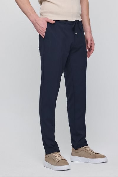 GIENTO Men's Elastic Waist Zippered Buttoned Lycra Jogger Trousers