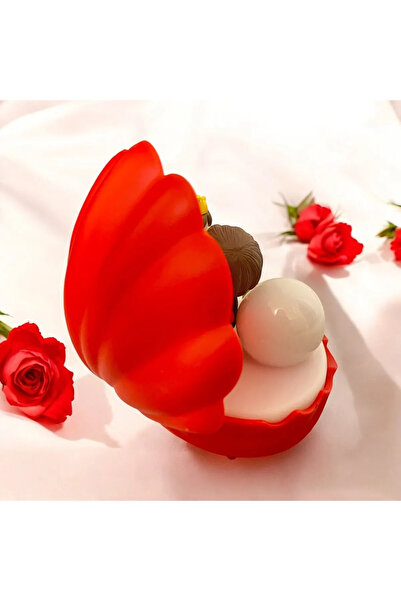 Cherry İstiridye Tasarımlı Sevgili Biblolu Işıklı Gece Lambası Müzik Kutusu