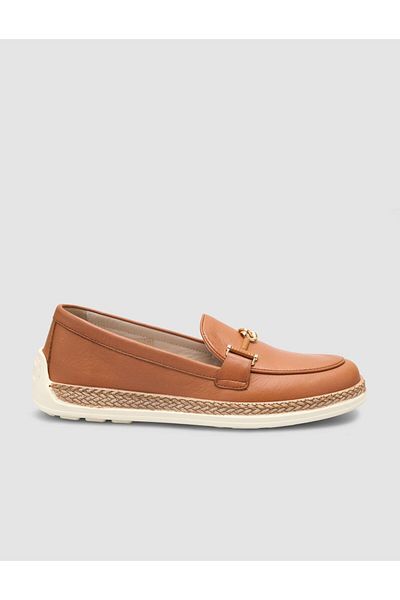 Cabani 100% Genuine Leather Tan Women's Loafer