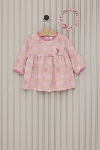 U.S. Polo Assn. Baby Girl Pink Dress Set of 2 50315436 -Vr041