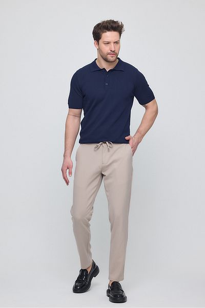 GIENTO Ανδρικό παντελόνι Jogger Lycra με ελαστικό φερμουάρ μέσης