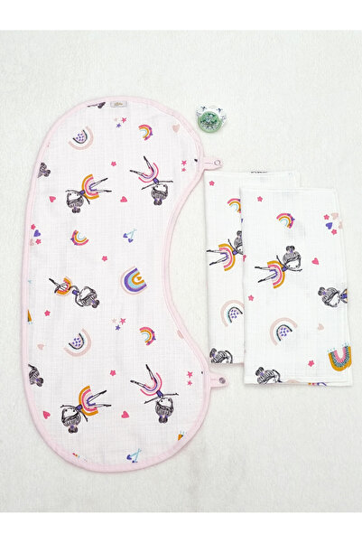 Yada Baby Organik %100Pamuklu 2 Katlı Çift Taraflı Çıtçıtlı Müslin & Waffle O...