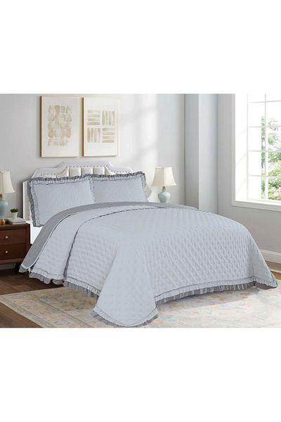 Dainty Home Lara Gray Star Personality Bedspread Yünteks Dainty Home