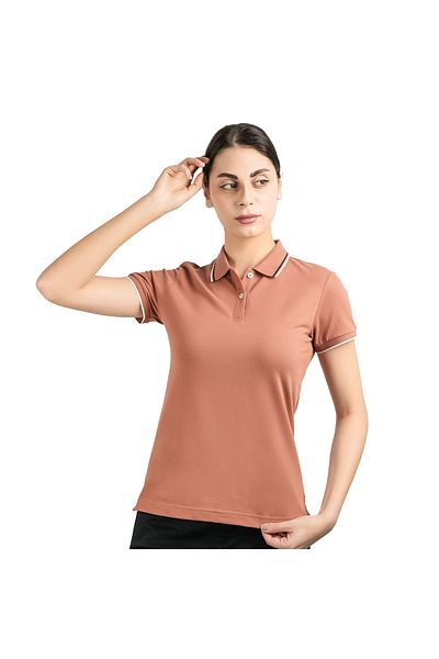 Giordano Women's Cotton Lycra Slim Fit Solid Polo