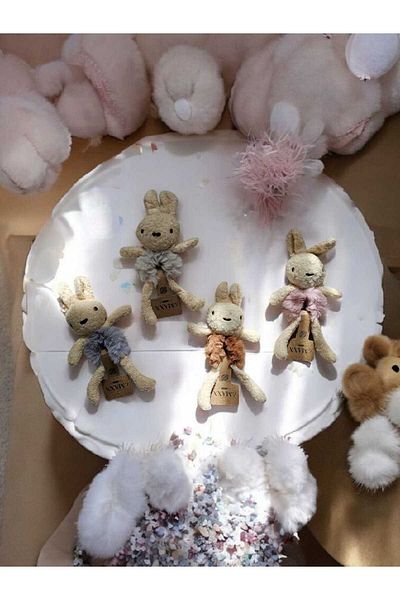 Tiny Girl's Plush Rabbit Detailed Hair Clasp Accessory