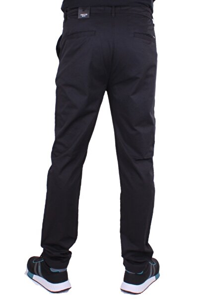 Twister Jeans Ανδρικό παντελόνι από καμβά Twister Crespo 794 Μαύρο κανονικό στενό πόδι