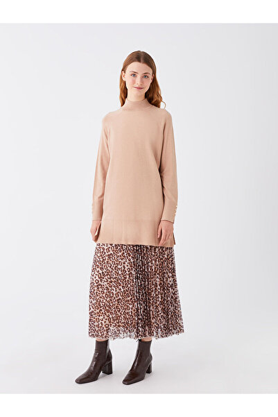 LC Waikiki Patterned Chiffon Women's Skirt with Elastic Waist