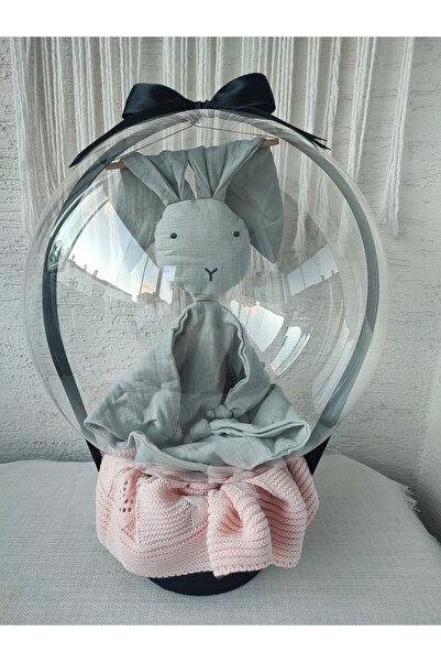 büyülücompany Büyülü Balon-Bebek Uyku Arkadaşı Pembe  Mor Örgü Battaniye Doğu...