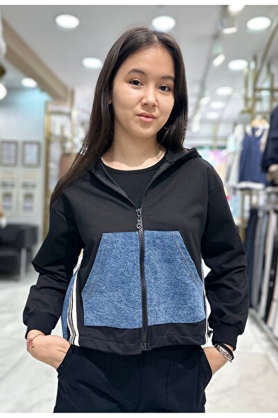 Minimoda Kids Denim Garnished Spring Sports Jacket