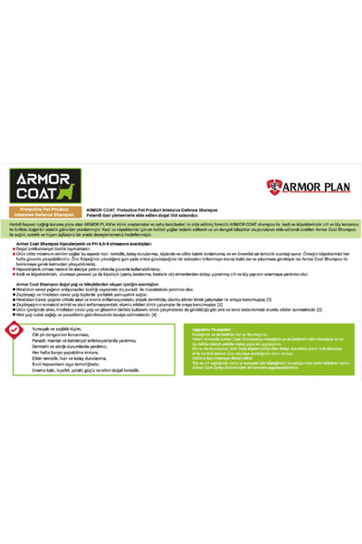 ARMOR COAT Köpek & Kedi Şampuanı Hindistan Cevizi Yağı Özlü Hipoalerjenik 400 ml