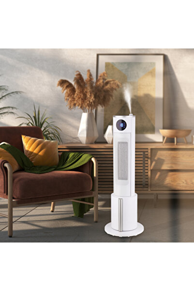 Zilan Aeroterma tip turn Zilan ZLN5640 Alba, putere 2200W, ecran LED, 3 trepte de viteza