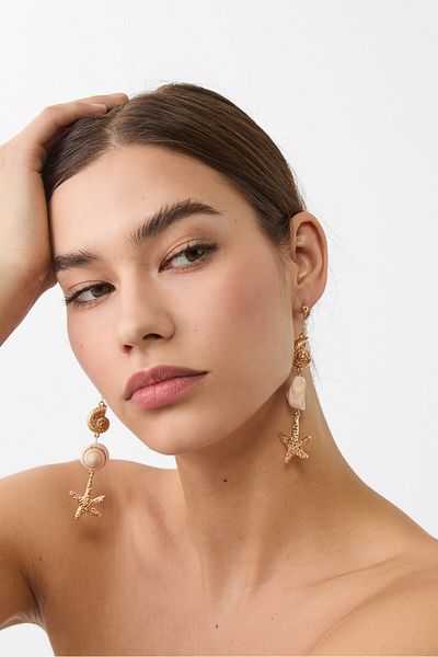 Stradivarius Under the sea dangle earrings