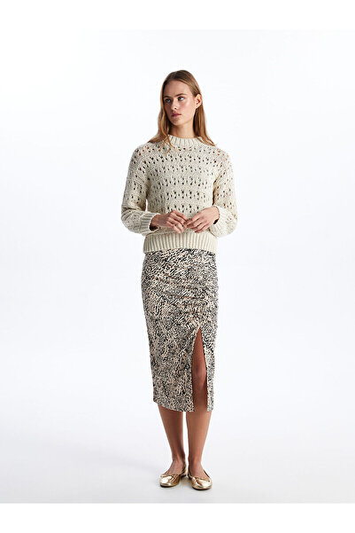 LC Waikiki Trendlucky Slim Fit Women's Gathered Skirt with a Difference