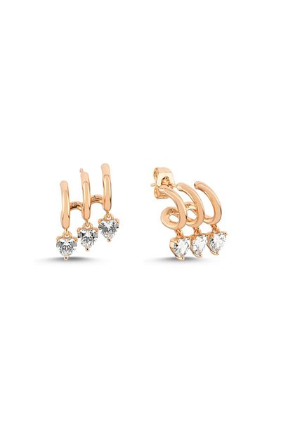 CHARMLUCKY Special Series Heart 3-Look Earrings