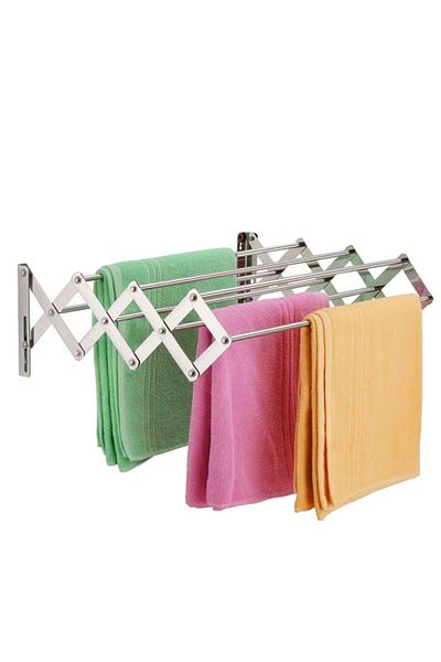 Cady One Wall mounted folding metal clothes rack 102x60cm