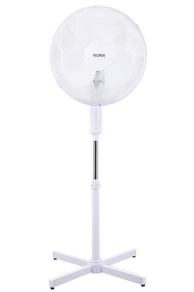 Floria Zln-1180 Foot Fan, Diameter 40 Cm, Power 40 W, Silent and Powerful Motor, White