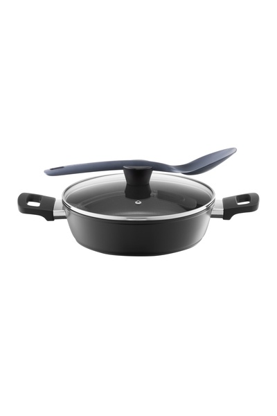 Ambition Deep frying pan with lid 28cm, Qualum Basic coating, Alto