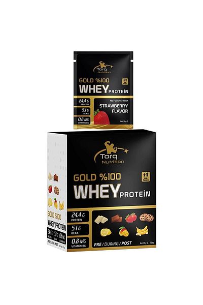 Torq Nutrition Strawberry Patterned Gold Whey Protein - 35 gr X 7 Sachet