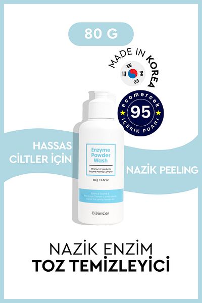 Bibimcos Enzyme Powder Wash 80gr - Purifying Powder Cleanser
