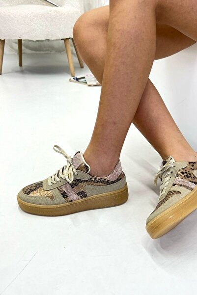 inizio Beige Women's Sports Shoes Ds067