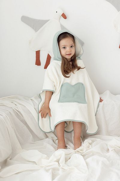 İrya Joy of Colors - Organic Cotton and Muslin Children's Poncho Mint