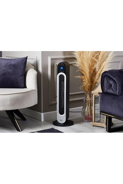 Zilan Aeroterma turn Zilan ZLN5657 Negru, 2200W, protectie la supraincalzire, 3 trepte de viteza