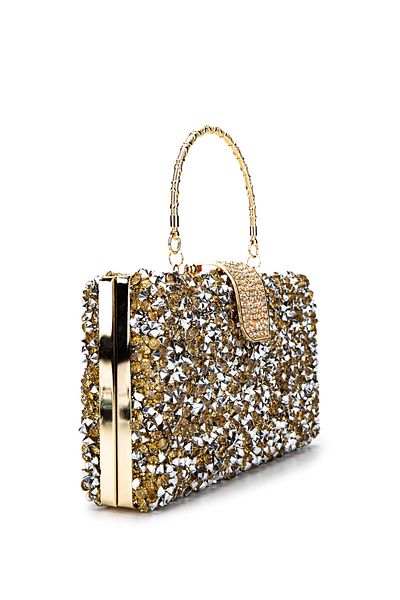 Tamer Tanca Women's Vegan Gold Evening Dress Bag