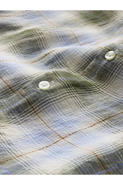 GAP Erkek Çok Renkli Keten Klasik Gömlek