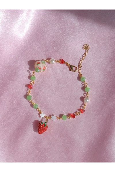 Reorah Collection Strawberry Shortcake Bracelet with Bow Strawberry Shortcake
