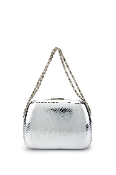 Tamer Tanca Women's Vegan Silver Evening Dress Bag