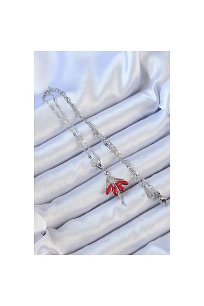 Skygo Red Silver Colored 316L Zircon Stone Ballerina Necklace - Tj-Bko9100