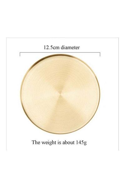 COOYA Gold Round Tray Decorative Metal Serving Trays, Stainless Steel Storage Organizer Tray