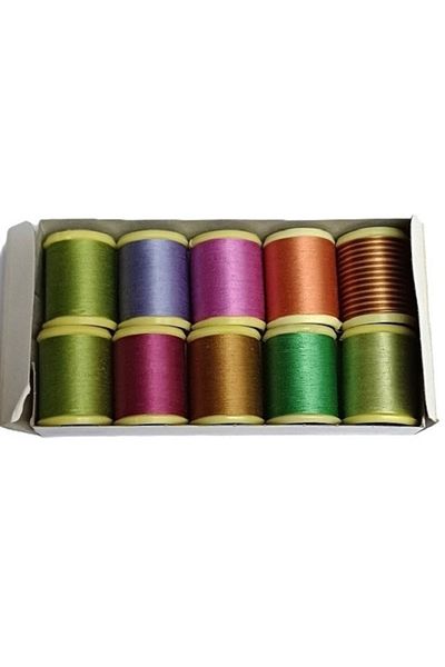 Anchor Koton Machine Embroidery Spool 10 Gram 10 Colors Mixed Set