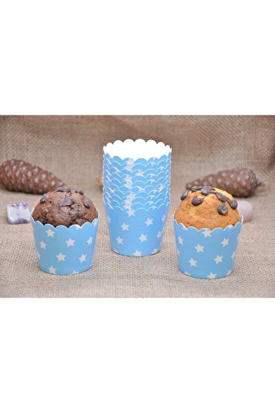 Larenya Cupcake Kalıbı & Kek Kapsülü & Yıldız Detaylı & Muffin Kek Kalıbı & 25'li Kek Kalıbı