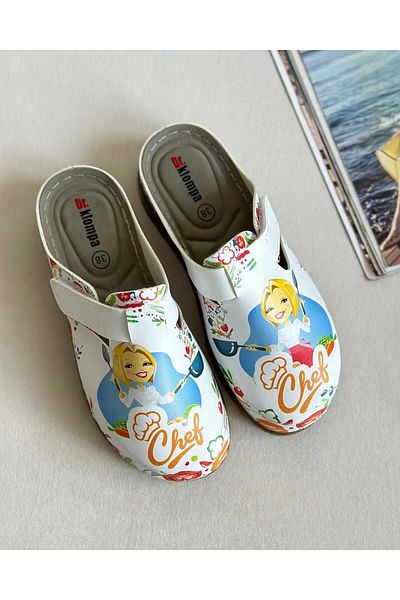 Zuum Dr Betty Printed Anatomic Women's Sabo - Chef