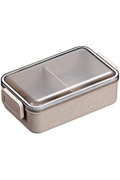 fulina Portable Lunch Box,Two Compartment Leak-proof,Separate Storage,for home,outdoor,17 x 10.5 x 5.3cm