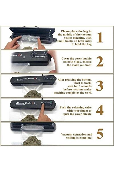 COOYA Vacuum Sealer, Food Saver Vacuum Sealer Machine, One Touch Automatic For Food Preservation